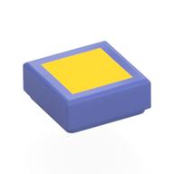 Деталь LEGO Tile 1 x 1 with Yellow Surface print, Сине-фиолетовый