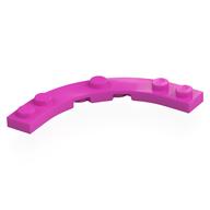 Деталь LEGO Plate Round Corner 5 x 5 with 4 x 4 Round Cutout, Темно-розовый