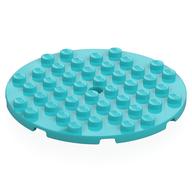 Деталь LEGO Пластина круглая 8 x 8, Средне-лазурный