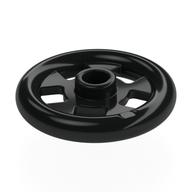 Деталь LEGO Plate Special Round 1 x 1 Stud with 3 x 3 Ring Around, Черный