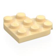 Деталь LEGO Plates Angled 3 x 3 with Heart Shape, Песочный