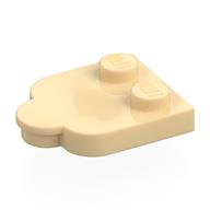 Деталь LEGO Plate Special 2 x 3 with Cloud Edge, Песочный