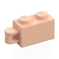 Деталь LEGO Brick Special 1 x 2 with Vertical Closed Handle on Edge, Светлый телесный