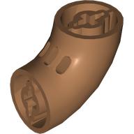 Деталь LEGO Brick Round 2 x 2 D. Tube with 90° Elbow and Axle Holes (Crossholes) at Each End, Средне-темный телесный