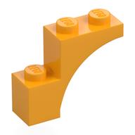 Деталь LEGO Brick Arch 1 x 3 x 2, Straight End, Ярко-светло-оранжевый