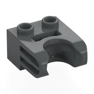 Деталь LEGO Technic Brick Special 1 x 2 with Ball Socket Wide, Темный сине-серый