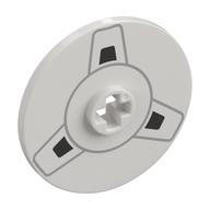 Technic Disc 3 x 3 with Dark Bluish Grey/Black Tape Reel print