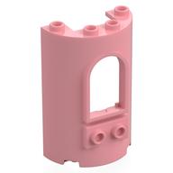 Деталь LEGO Cylinder Half 2 x 4 x 5 with 1 x 2 Cutout and Arched Window, Теплый розовый