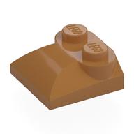 Деталь LEGO Brick Curved 2 x 2 x 2/3 Two Studs, Curved Slope End, Средне-темный телесный