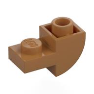 Деталь LEGO Brick Curved Inverted 1 x 2 with 1 x 1 Cutouts, Средне-темный телесный