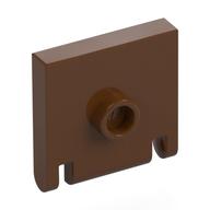 Деталь LEGO Lid for Box Box 2 x 2, Hinged, Красно-коричневый