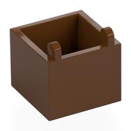 Деталь LEGO Container Box 2 x 2 x 1 1/3 with Hinge, Красно-коричневый