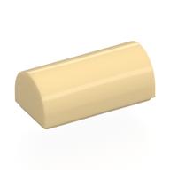 Деталь LEGO Кирпичик изогнутый двойной изогнутый верхний 1 x 2 x 2/3, без штырьков, Песочный