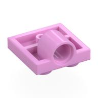 Деталь LEGO Пластина специальная 2 x 2, с отверстием и сплошным ребром изнанки, Ярко-розовый