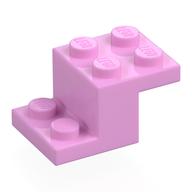 Деталь LEGO Кронштейн 3 x 2 x 1 1/3, с нижним держателем штырька, Ярко-розовый