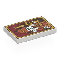 Tile 2 x 3 with print