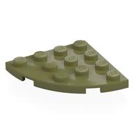 Деталь LEGO Пластина круглая угловая 4 x 4, Оливковый