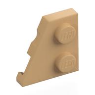 Деталь LEGO LEFT PLATE 2x2 27 DEG, Теплый песочный