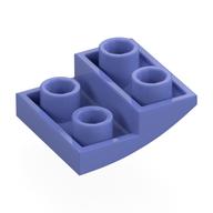 Деталь LEGO Скос изогнутый перевёрнутый 2 x 1, Сине-фиолетовый