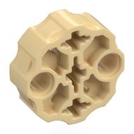 Деталь LEGO Ствол оружия Hero Factory, с двумя отверстиями под штифт и тремя осевыми отверстиями, Песочный