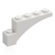Деталь LEGO Кирпичик-арка 1 x 5 x 2, Белый