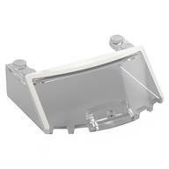 Деталь LEGO Windscreen 5 x 6 x 1 2/3 Curved Front with White Stripes pattern, Прозрачный бесцветный