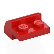 Деталь LEGO Brick Curved 2 x 2 with 1 x 2 Cutouts, Красный
