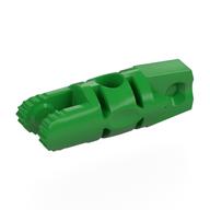 Деталь LEGO Hinge Cylinder 1 x 3 Locking with 1 Finger and 2 Fingers On Ends, with Hole, 7 Teeth, Ярко-зеленый