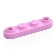 Деталь LEGO Пластина специальная скруглённая 1 x 4, с 2 открытыми штырьками, Ярко-розовый