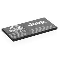 Деталь LEGO Tile 4 x 8 with Jurassic Park Logo, 'JEEP', 'Jurassic Park staff Jeep', Stats print, Черный