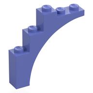 Деталь LEGO Arch 1 x 5 x 4 - Raised Underside Cross Supports, Сине-фиолетовый