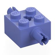 Деталь LEGO Кирпичик специальный 2 x 2, со штифтами и осевым отверстием, Сине-фиолетовый