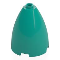 Деталь LEGO Cone 3 x 3 x 3 (Elliptic Paraboloid) with Internal Axle Hole, Темно-бирюзовый