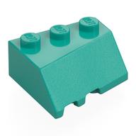 Деталь LEGO Brick Wedged 3 x 3 Right with Slope 45°, Темно-бирюзовый
