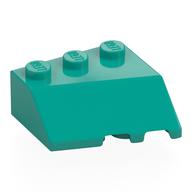 Деталь LEGO Brick Wedged 3 x 3 Left  with Slope 45°, Темно-бирюзовый