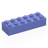 Деталь LEGO Кирпичик 2 x 6, Сине-фиолетовый