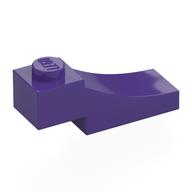 Деталь LEGO Кирпичик изогнутый 3 x 1, с перевёрнутым вырезом 2/3, Темно-фиолетовый