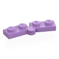 Деталь LEGO Hinge Plate 1 x 4 Swivel Top / Base - Hollow Clip [Complete Assembly], Средне-лавандовый