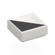 Деталь LEGO Tile 1 x 1 with Black Triangle print, Белый