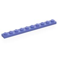 Деталь LEGO Пластина 1 x 10, Сине-фиолетовый