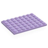 Деталь LEGO Пластина 6 x 8, Лавандовый