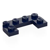 Деталь LEGO Пластина круглая половинная 2 x 4, с вырезом 1 x 2, Темно-синий