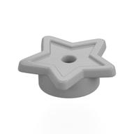 Деталь LEGO Friends Accessories Star with Stud Holder, Серебристый металлик