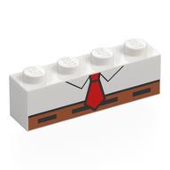 Brick 1 x 4 with print