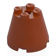 Деталь LEGO Конус 3 x 3 x 2, Темно-оранжевый