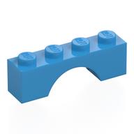 Деталь LEGO Кирпичик-арка 1 x 4, Темно-лазурный