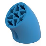 Деталь LEGO Brick Round 3 x 3 D. Tube with 45° Elbow and Axle Holes (Crossholes) at Each End, Темно-лазурный
