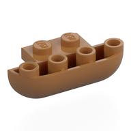 Деталь LEGO Brick Round, Curved Inverted Triple 1 x 3 x 1 with 1 x 2 Extension, Средне-темный телесный