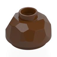 Деталь LEGO Rock Boulder 2 x 2 x 1, Bottom, Красно-коричневый