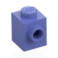 Деталь LEGO Кирпичик специальный 1 x 1, со штырьком на 1 стороне, Сине-фиолетовый